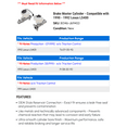 thumbnail image 2 of Brake Master Cylinder - Compatible with 1990 - 1992 LS400 1991, 2 of 2