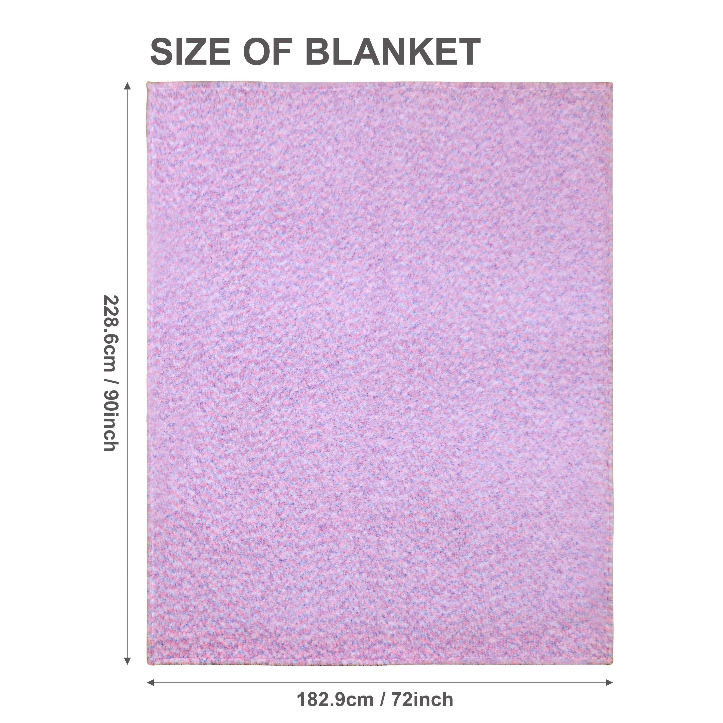 Your Zone Pink Polyester Faux Shearling Faux Sherling Blanket, Twin/Full, 72" X 90",  For Kids