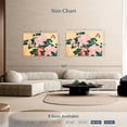 thumbnail image 4 of Elephant Stock Peonies And Blossom Wall Art - Horizontal Canvas Wall Art - Living Room Wall Decor - Floral And Botanical Canvas - Orange And Pink Decor By Katsushika Hokusai - 48" x 32", 4 of 8