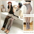 thumbnail image 5 of Fleece Lined Tights Women Sheer Fake Translucent Tights Faux Translucent Winter Thermal Warm High Waisted Leggings, 5 of 9
