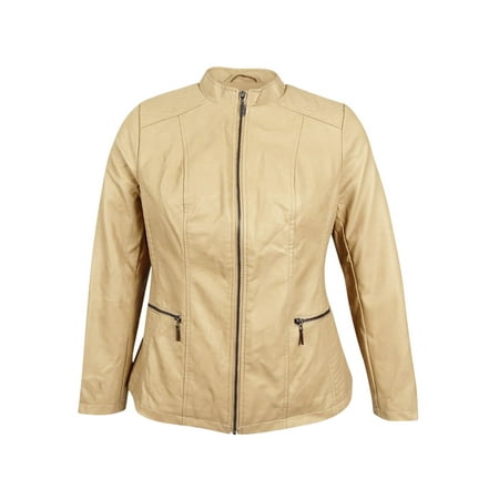 walmart plus size denim jacket with faux leather sleeve
