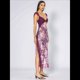 thumbnail image 5 of Vestidos Largos de Verano Y2K con Encaje, Retazos, , Estampado Floral, Escote Corazón, Espalda Descubierta y Abertura para Mujer Oscuro S, 5 of 7