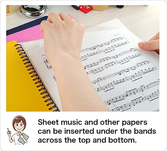 Folder for Musicians, Sheet Music Folder, Band Folder, Writable, Spiral