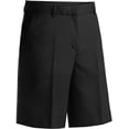 thumbnail image 1 of Edwards Womens Microfiber Flat Front Dress Shorts, Black, 16, 1 of 1