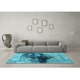 thumbnail image 3 of Ahgly Company Indoor Square Oriental Light Blue Industrial Area Rugs, 5' Square, 3 of 4