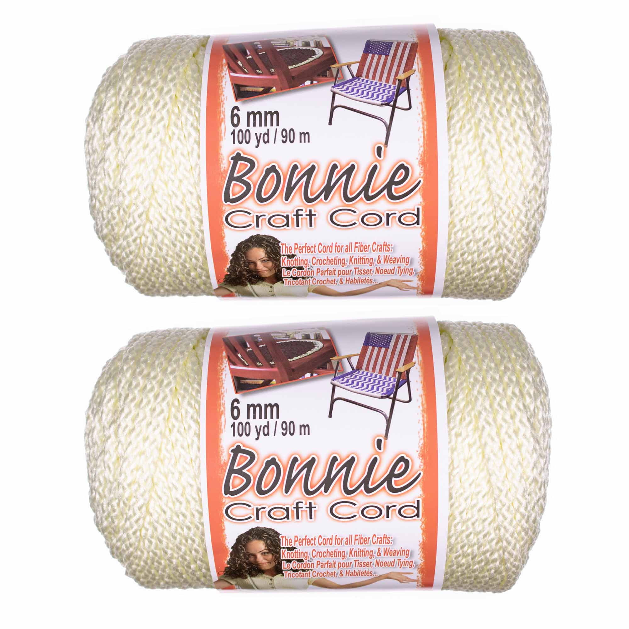 2 Pack Bonnie Macrame Cord 6mm 100 yd Lengths Various Colors