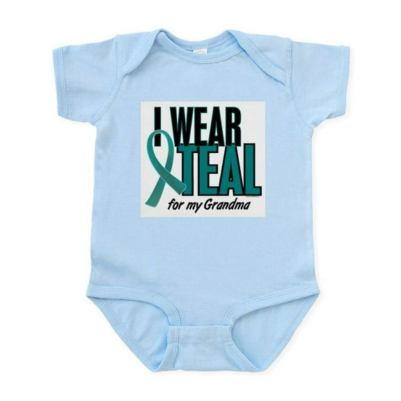 CafePress - I Wear Teal For My Grandma 10 Infant Bodysuit - Baby Light Bodysuit, Size Newborn - 24 Months