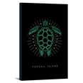 thumbnail image 1 of Topsail Island, North Carolina - Neon Turtle - Lantern Press Artwork (16x24 Gallery Wrapped Stretched Canvas), 1 of 1