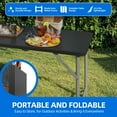 thumbnail image 4 of DEXTRUS 6FT Black Foldable Table, Outdoor Table with Durable HDPP Surface, Rectangular Foldable Table with Convenient Carry Handle for Picnics, Gatherings, Outdoor Adventures, and Indoor Functions, 4 of 9