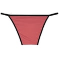thumbnail image 2 of Men's Nylon Micro Bikini Briefs Breathable Checkered Spandex Underwear with Pouch Sensual Lingerie Tangas Peach Carmine M, 2 of 3