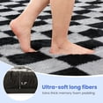 thumbnail image 6 of CozyDesg Shag Area Rugs,5'x8' Soft Fluffy Floor Rugs Checkered Carpet，Washable Area Rugs for Living Room Bedroom Decor,Black & Grey, 6 of 9