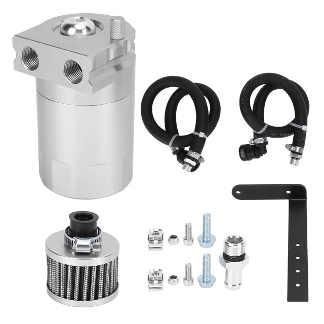 Oil Catch Can, Strong Professional Oil Reservoir Tank High Strength Rustproof For Car Silver