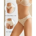 thumbnail image 3 of Finetoo Seamless Underwear for Women No Show Hipster Bikini Panties Low Rise Cheeky Breathable Soft Invisible Briefs XS-XL 5 Pack, 3 of 5