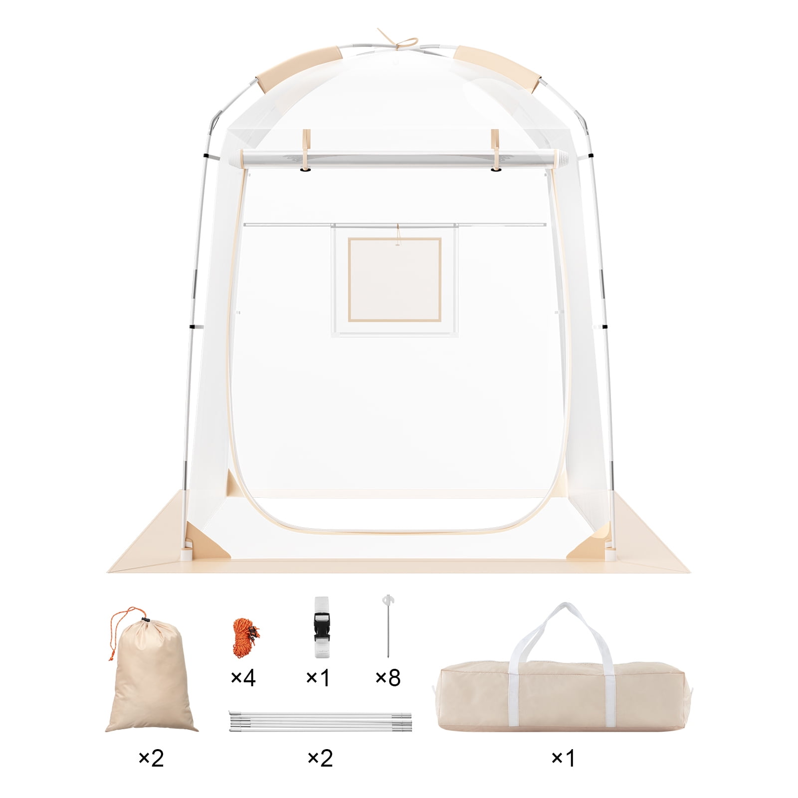 KFFKFF Solo Sports Pod, Quick Setup Weather-Resistant Shelter, Transparent Outdoor Bubble for Viewing Soccer, Football, Softball Events, Parades, and Fishing Activities, 1-Person Capacity