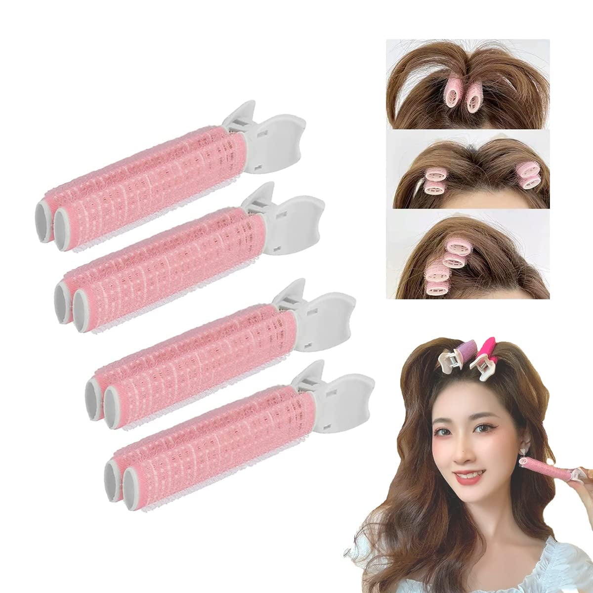 4PCS Pink Volumizing Hair Clips, Root Clips for Hair Volume, Instant Hair Volumizing Clips for