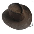 thumbnail image 2 of Kiplyki Western Authentic Gunslinger Hat Suede Cowboy Hat Unisex 1PC, 2 of 3