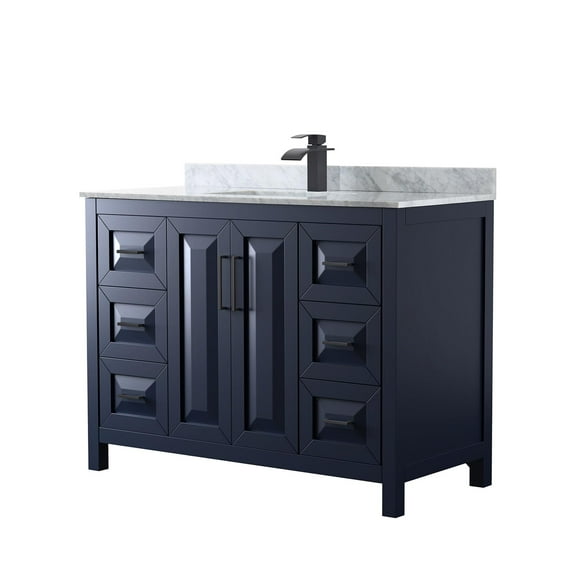 Wyndham Collection WCV252548SBBCMUNSMXX Daria 48" Free Standing Single Vanity Set - Dark