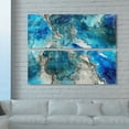 thumbnail image 3 of Subtle Blues AB Reverse Printed Tempered Glass Wall Art with Silver Leaf, 3 of 13