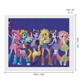 thumbnail image 2 of My Lit-tle Pony Diamond Arts Kits for Adults Diamond Art Gem Art Painting Full Drill Round Art Gem Painting Kit for Home Wall Decor 16"x20", 2 of 8