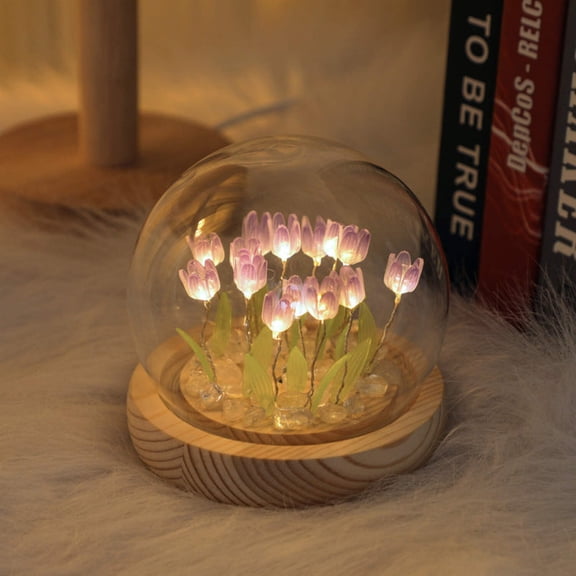 Tulip LED Light - Purple, DIY Kit, Craft Kit