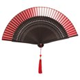 thumbnail image 4 of WASHWEPE 1Set Foldable Handheld Fan 14.8x8.5in Cloth For Photoshoots Cosplay Weddings Decorations, 4 of 8