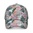 thumbnail image 2 of Hawaiian Print Baseball Cap - Vibrant Tropical Floral Adjustable Snapback Hat for Beach & Sports, 2 of 4