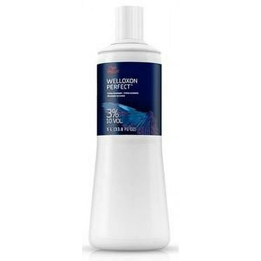 Size : 33.8 oz , Wella Welloxon Perfect Koleston 10 Volume 3% Cream Developer hair beauty, Pack of 1 w/ Sleekshop Pink Comb