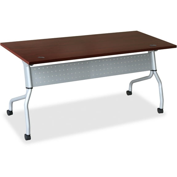 Lorell, LLR60718, Mahogany Flip Top Training Table, 1 Each