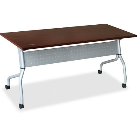 Lorell LLR60718 Mahogany Flip Top Training Table 1 Each