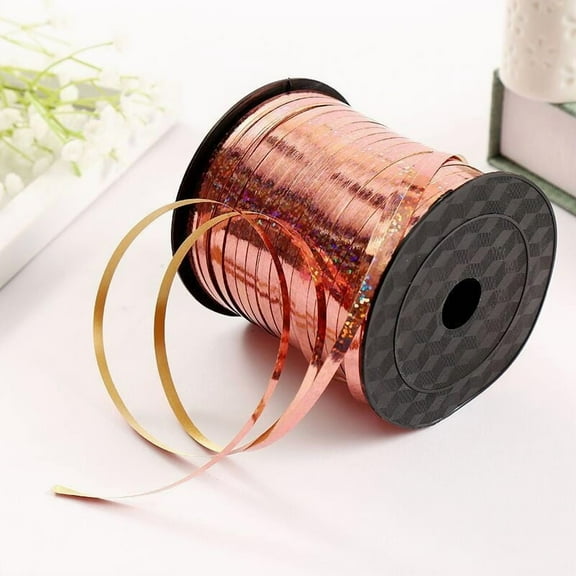 250 Yards Gold Curling Ribbon,0.5cm Wide Crimped Christmas Curling Ribbons for Gift Box Wrapping, Party Decoration, Balloon String, Hair, Ribbons for Florist Flower (champagne gold)