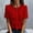*Red, variant on ClodeEU Women's Short Sleeve Crewneck Pleated Blouse with Ruffle Hem ,Business Casual Office Top Black,Women's Plus L