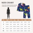 thumbnail image 4 of Daiia Dinosaurs for Women's Long-Sleeved Pajama Set – Soft & Comfortable Sleepwear Button-Up Pajamas Cozy Lounge Wear-Medium, 4 of 7