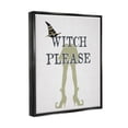 thumbnail image 3 of Stupell Industries Witch Please Funny Phrase Graphic Art Jet Black Floating Framed Canvas Print Wall Art, Design by Lauren Rader, 3 of 6