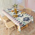 thumbnail image 3 of Colorful Geometric Triangle Diamond Pattern Rectangle Tablecloth 60"x102",Waterproof Polyester Rectangle Table Cloth, Wipeable Spillproof Polyester Tablecloth for Dining, Camping, Indoor and Outdoor, 3 of 6