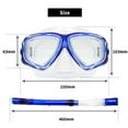 thumbnail image 4 of Optical Diving Gear Kit Myopia Snorkel Set, Different Strength for Each Eye, Nearsighted Dry Top Scuba Mask, 4 of 6