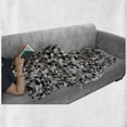 thumbnail image 6 of Geometric Soft Flannel Fleece Throw Blanket, Abstract Blurry Image Design Shades of Colors Tones Image, Cozy Plush for Indoor and Outdoor Use, 60" x 80", Cocoa Black White, by Ambesonne, 6 of 6