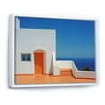 thumbnail image 2 of Designart "Greek Architectural Beauty By The Beach" Port Landscape Floater Framed Wall Art Prints, 2 of 5