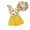 Yellow, variant on Coerni Summer Girls' Jumpsuit Shorts Toddler Girl Sunflower Printed Ruffle Edge Suspender Backless Jumpsuit Hat Outfit