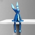 thumbnail image 2 of Baohd Figurine Lapin Assis Rabbit pour Étagère Salon Chambre Bleu L, 2 of 9