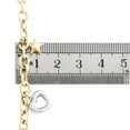 thumbnail image 6 of 14K Two Tone Gold Rolo Link Dolphin Heart Sun Anchor Charm 5mm Bracelet 7.50", 6 of 7