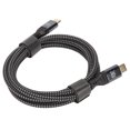 thumbnail image 2 of Cable USB C a USB C PD240W, interfaz USB 2.0 tipo C, 480 Mbps, cable de datos de doble extremo USB C macho a C macho, 150 cm, 2 of 14
