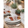 thumbnail image 5 of Maple Leaves Fall Cloth Napkins Set of 4 Reusable Dinner Napkins, Thanksgiving Pumpkins Autumn Corn Wood Grain Cocktail Napkin Washable Table Napkins for Wedding/Holiday Party/Baby Shower 20"x20", 5 of 7