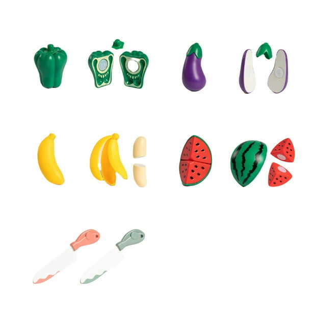 Juguetes para piscina, juguetes para bebés y niños pequeños. Juguete de simulación para cortar frutas y verduras de cocina (5 juegos).