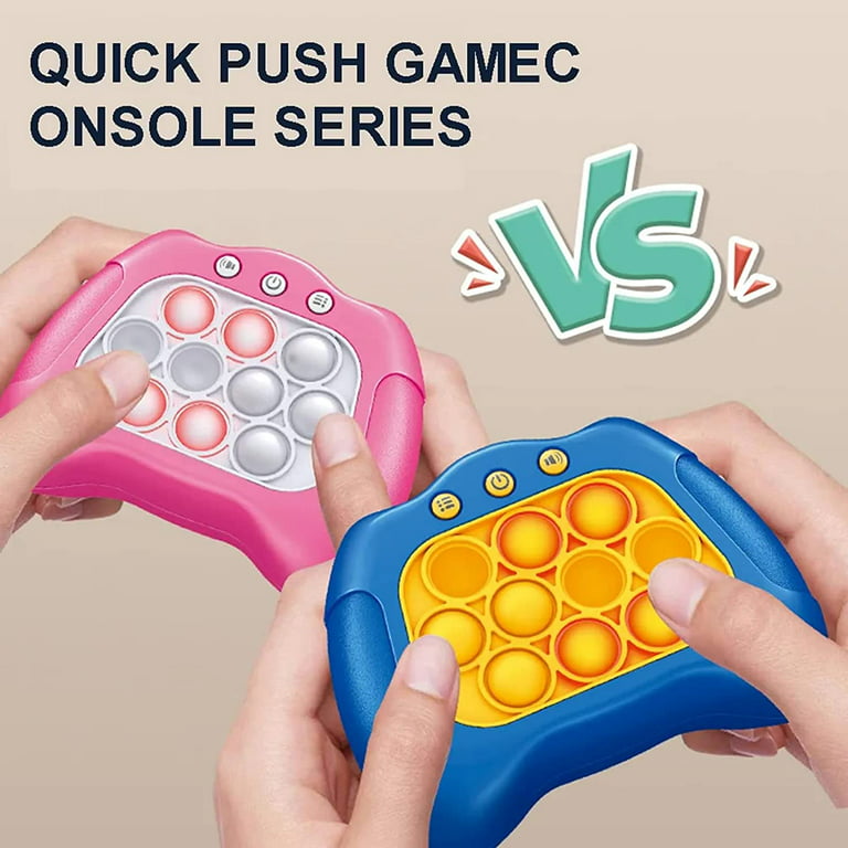 Pop Quick Push Bubbles Game Console Series Toys Funny Whac-A-Mole Toys for Kids Boys and Girls Adult Fidget Anti Stress Toys, White