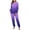 Purple, variant on REORIAFEE 2 Piece Lounge Set Women Long Sleeve Fleece Warm Pajama Top and Jogger Gradient Soft Sleepwear Hot Pink S-2XL