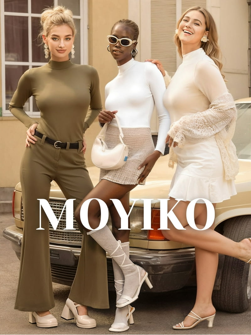 トップス Mochoko Walmart Black Friday Deals 2025 - MOYIKO Mock Turtle Neck Long