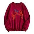 thumbnail image 3 of Arlun Martini Lobster Sweatshirt for Women Vintage Red Lobster Cheers Funny Graphic Long Sleeve Tops Loose Fit Soft Comfortable Casual Workout Crewneck Pullovers XL, 3 of 3