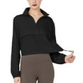 thumbnail image 2 of Chaqueta Deportiva con Cremallera para Mujer, Cuello Alto, Resistente Al Viento, Protección Solar, para Hacer Ejercicio Al Aire Libre. Negro M, 2 of 8