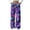 Purple-B#270802GG, variant on Hearthz Flannel Pajamas Ghost Jack-O Bat Print Plush Pajama Pants Women Drawstring Elastic Waist Wide Leg Pajama Pants Women