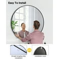 thumbnail image 6 of Bathroom Mirror,Modern Mirror for Wall with Rounded Corners,Aluminum Alloy Framed Mirror for Living Room Bedroom Cloakroom, 6 of 7